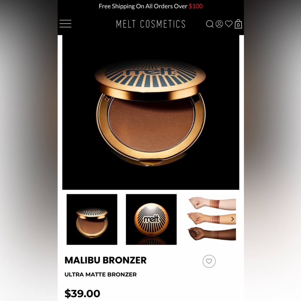 MELT COSMETICS MALIBU ULTRA MATTE POWDER BRONZER - BRAND NEW with the box!
